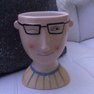“Nerd” head pot